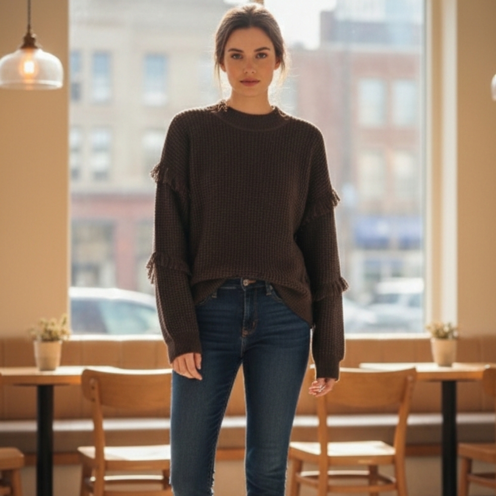 L- MICHAEL Michael Kors Chocolate Sweater